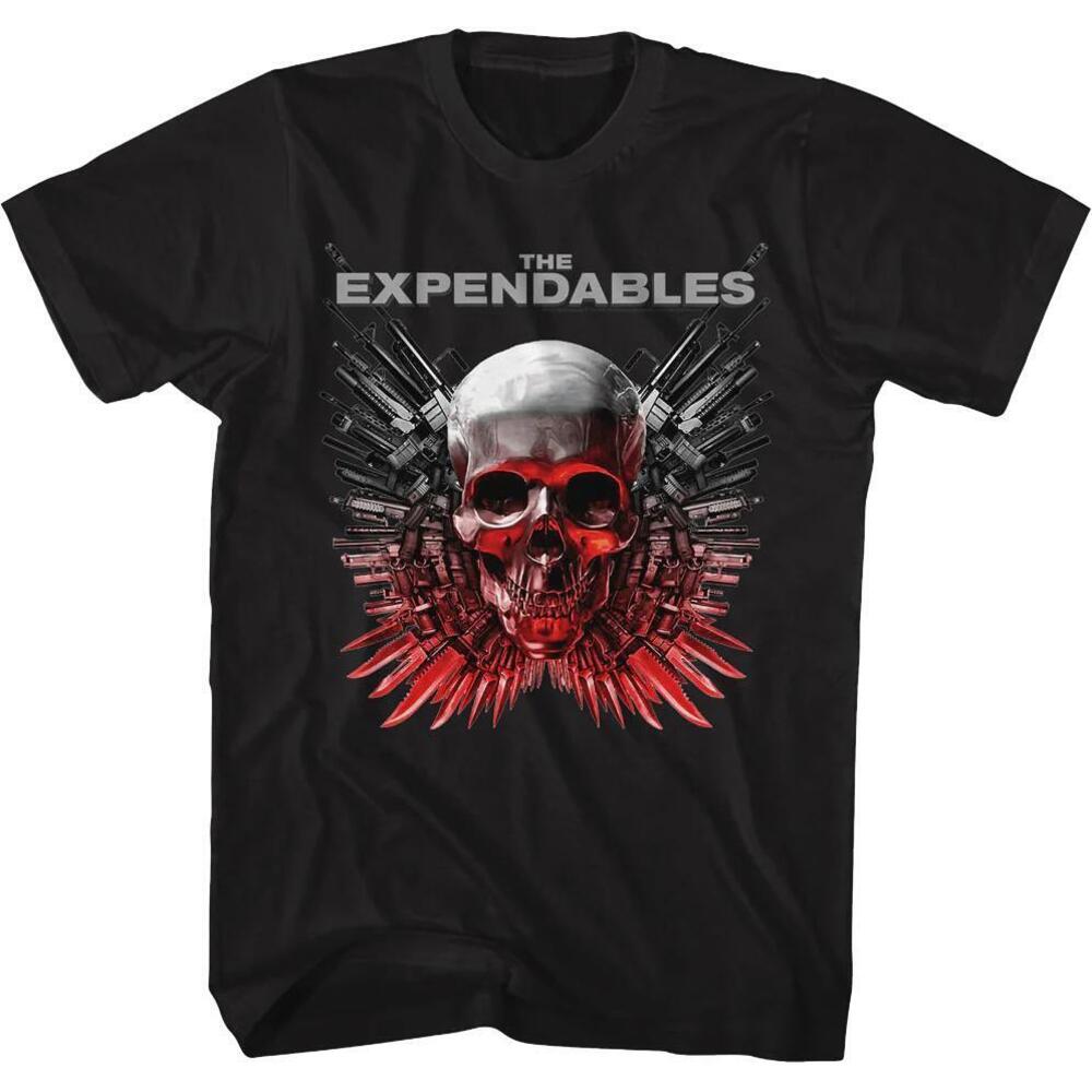 Skull And Guns Logo Expendables Tshirt
